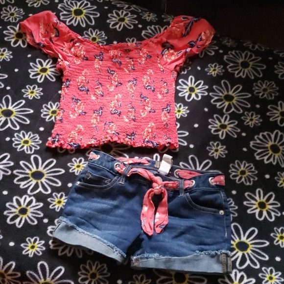NWT Justice Girls Outfit Cat Tank Top//Mesh Shorts Size 6 7 8 14 16